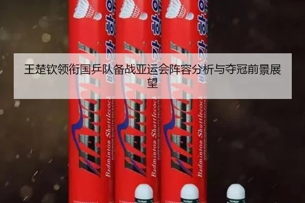 王楚钦领衔国乒队备战亚运会阵容分析与夺冠前景展望 | STAR SPORTS